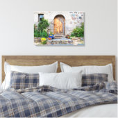 Rustige Franse Gîte in Bretagne Frankrijk Canvas Afdruk (Insitu (Slaapkamer))