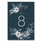 Rustige franse Kaart voor botanische bruiloft (Achterkant)