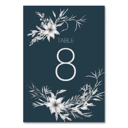 Rustige franse Kaart voor botanische bruiloft (Achterkant)