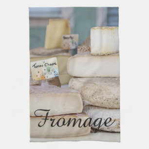 Rustige Franse kaasselectie Theedoek