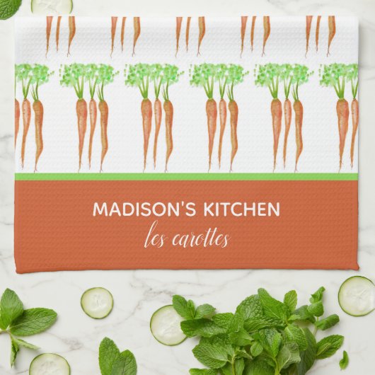 Rustige Franse persoonlijke Waterverf wortelt Theedoek (Gevouwen)