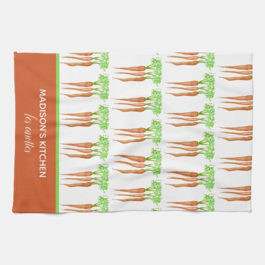 Rustige Franse persoonlijke Waterverf wortelt Theedoek (Horizontaal)