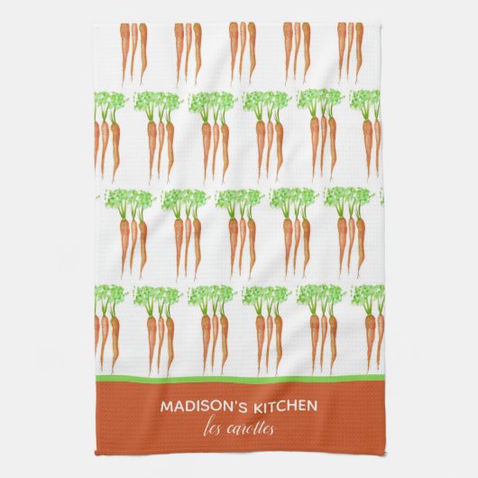 Rustige Franse persoonlijke Waterverf wortelt Theedoek (Verticaal)