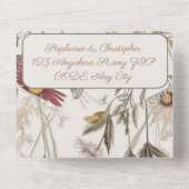 Rustige Franse stijl All in One Wedding Invite All In One Uitnodiging (Achterkant)