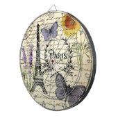 rustige franse vlinderparijs eiffeltoren dartbord (Voorkant Rechts)