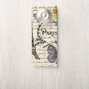  rustige franse vlinderparijs eiffeltoren deurhanger