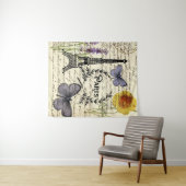  rustige franse vlinderparijs eiffeltoren wandkleed (In Situ (horizontaal))