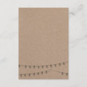 Rustige gastinformatie met lichten op kraft informatiekaartje (Achterkant)