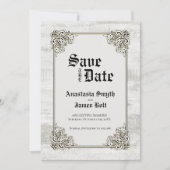 Rustige, gebleekte houten Lijst bruiloft Save The Date (Voorkant)