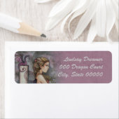 Rustige Gedachten Fairy en Dragon Art Etiket (Insitu)