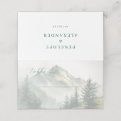 Rustige Gedempte Aquarel Berglandschap Plaatskaartje (Buitenkant ongevouwen)