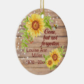 Rustige gedenksteen maar niet vergeten zonnebloem keramisch ornament (Rechts)