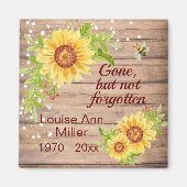 Rustige gedenksteen maar niet vergeten zonnebloem magneet (Voorkant)