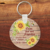 Rustige gedenksteen maar niet vergeten zonnebloem sleutelhanger (Voorkant)