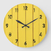 Rustige geelhoutplanken Grote klok (Voorkant)