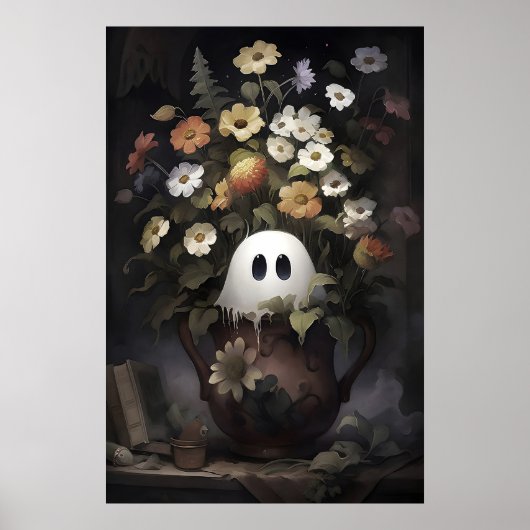 Rustige Geest Bloempot Portret Printbare, Plant Poster (Voorkant)