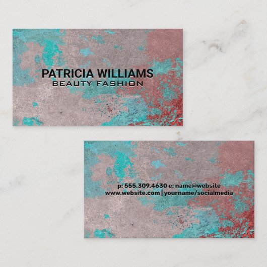 Rustige, gekleurde achtergrond visitekaartje (Voorkant / Achterkant)