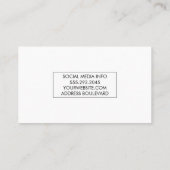 Rustige gele achtergrond visitekaartje (Achterkant)