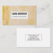 Rustige gele achtergrond visitekaartje (Voorkant / Achterkant)