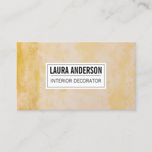 Rustige gele achtergrond visitekaartje (Voorkant)