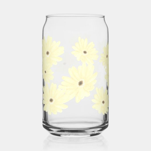 Rustige Gele Bloemen in de Ochtend Blikvorm Glas (Voorkant)