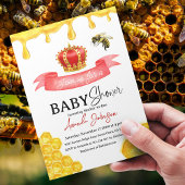 Rustige gele honingraat Roodkuit Baby shower van b Kaart