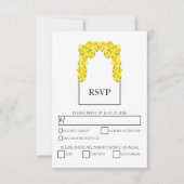 Rustige gele rozen RSVP-Kaarten RSVP Kaartje (Voorkant)