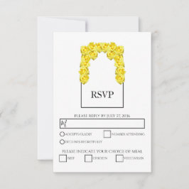 Rustige gele rozen RSVP-Kaarten RSVP Kaartje