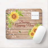 Rustige Gele Zonnebloem Aangepaste Business Mou Muismat (Met muis)