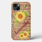 Rustige Gele Zonnebloem Gepersonaliseerd Case-Mate iPhone Case (Achterkant)