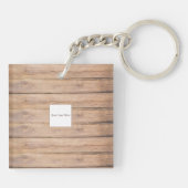 Rustige Gele Zonnebloem Gradiënt Aangepaste Zaken Sleutelhanger (Achterkant)