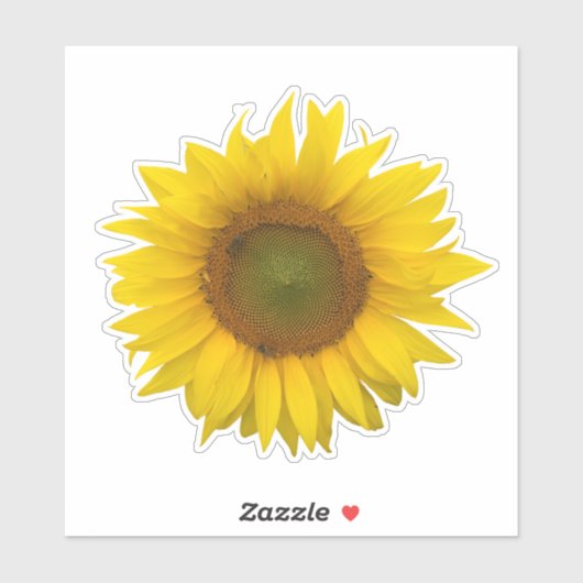 Rustige Gele Zonnebloem Sticker (Vel)