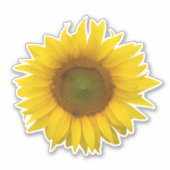 Rustige Gele Zonnebloem Sticker (Voorkant)