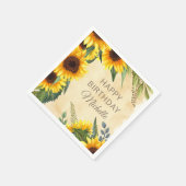 Rustige Gele Zonnebloemen Aangepaste Fijne Geestda Servet (Hoek)