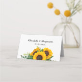 Rustige, gele zonnebloempitten plaatskaartje (Achterkant)