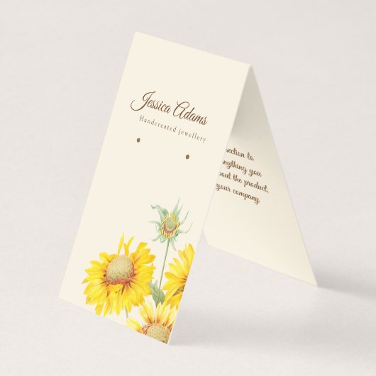 Rustige, gele zonnebloempitten voor Waterverf Kaart (Voorkant)