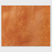 Rustige gember, natuurlijk leder cadeaupapier (Vlak)