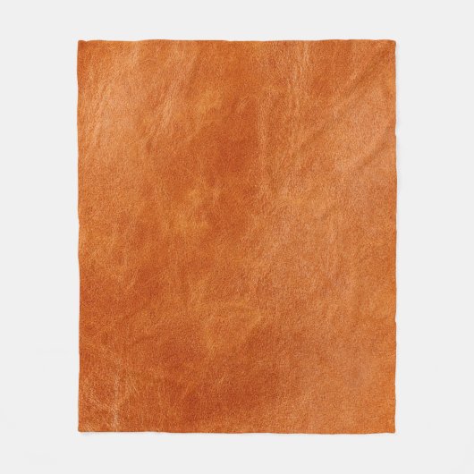 Rustige gember, natuurlijk leder fleece deken (Voorkant)
