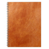 Rustige gember, natuurlijk leder notitieboek (Voorkant)