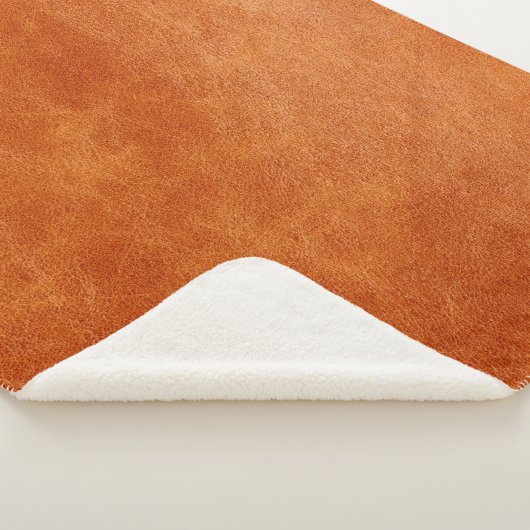 Rustige gember, natuurlijk leder sherpa deken (3/4)