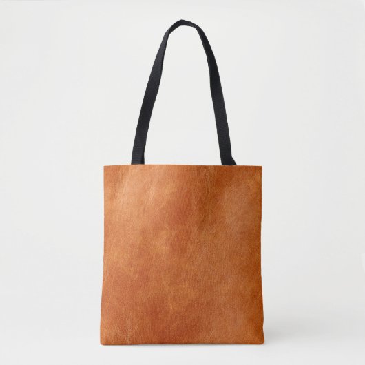 Rustige gember, natuurlijk leder tote bag (Voorkant)