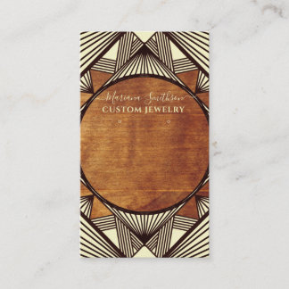 Rustige geometrische art deco-oormerken voor beeld visitekaartje
