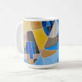 Rustige Geometrische Bries Koffiemok (Voorkant links)