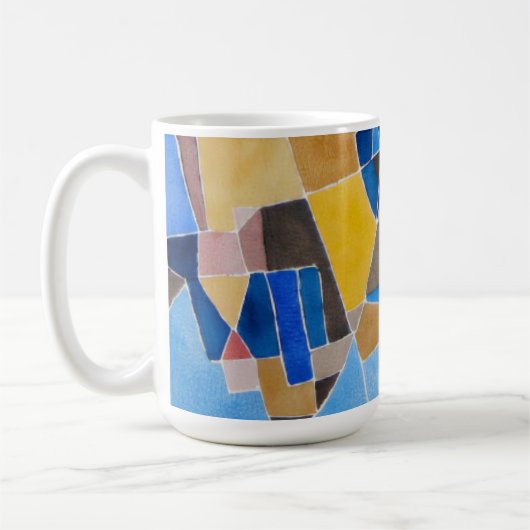 Rustige Geometrische Bries Koffiemok (Links)