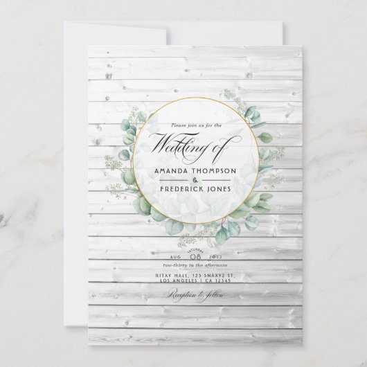 Rustige Geometrische landsinaasappel Eucalyptus We Kaart (Voorkant)