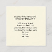 Rustige Geometrische leppen, groot monogram Vierkante Visitekaartje (Achterkant)