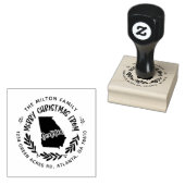 rustige georgia merry kerstmis rubberstempel (Gestempeld)