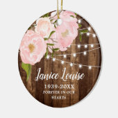 Rustige Gepersonaliseerde Memorial Keepomwille Pin Keramisch Ornament (Links)