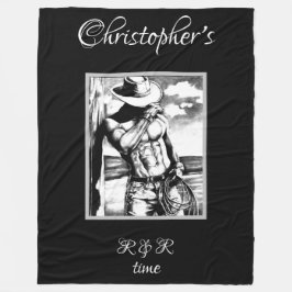 Rustige, gepersonaliseerde naam Westerne Masculine Fleece Deken