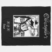 Rustige, gepersonaliseerde naam Westerne Masculine Fleece Deken (Voorkant (Horizontaal))